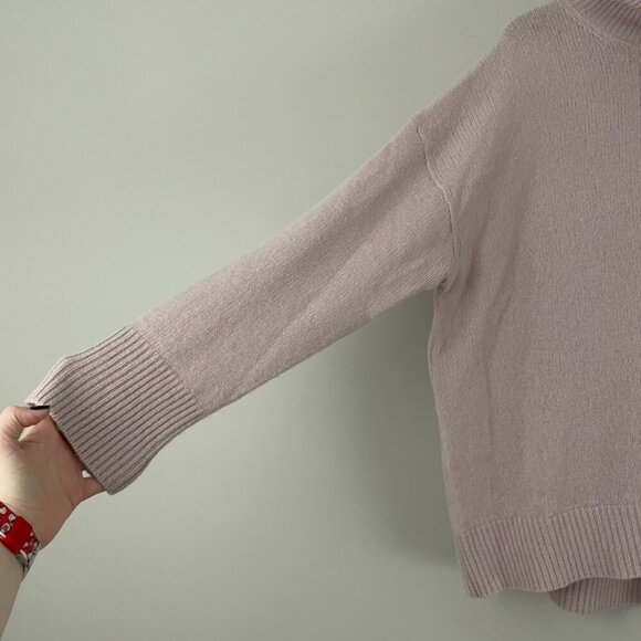 Skull Cashmere Blush Pink Turtleneck Knit Sweater Size Large - Picture 6 of 7